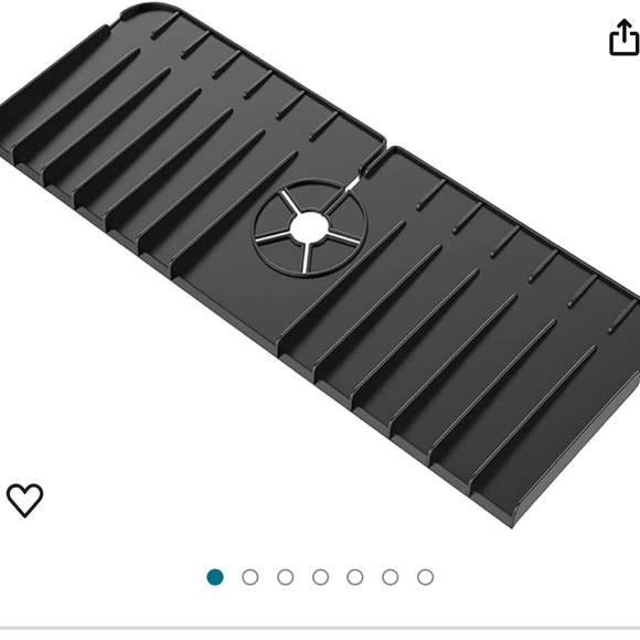 Silicone sink splash guard drip catcher mat Black New Unused 1 piece Kitchen - Picture 2 of 5